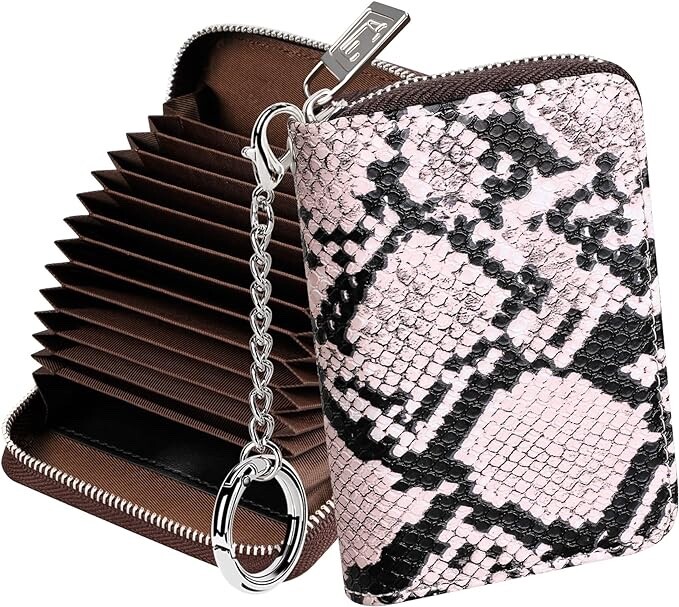 Mosiso Zippered Credit Card & Key Holder – Slim RFID-Blocking Wallet  -image