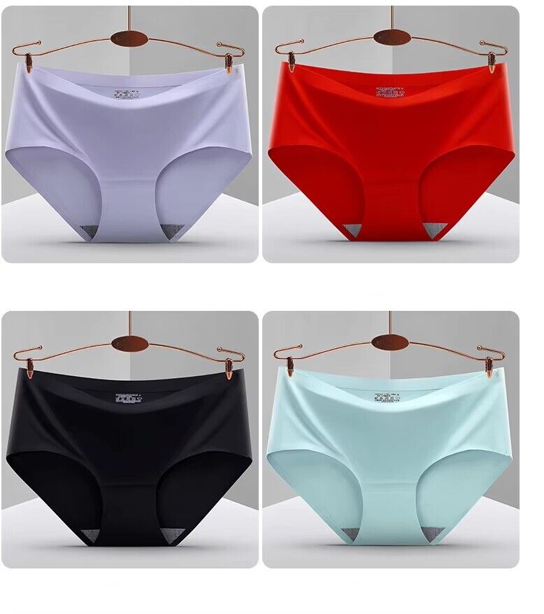Women Underwear Panties Ladies Low Waist Pants Teens Seamless Knickers Pack of 3
