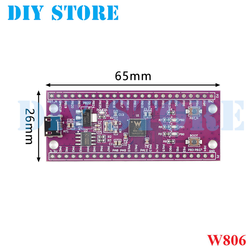W806 W801 Microcontroller 32-bit SOC Development Board WiFi BLE IoT IC Module