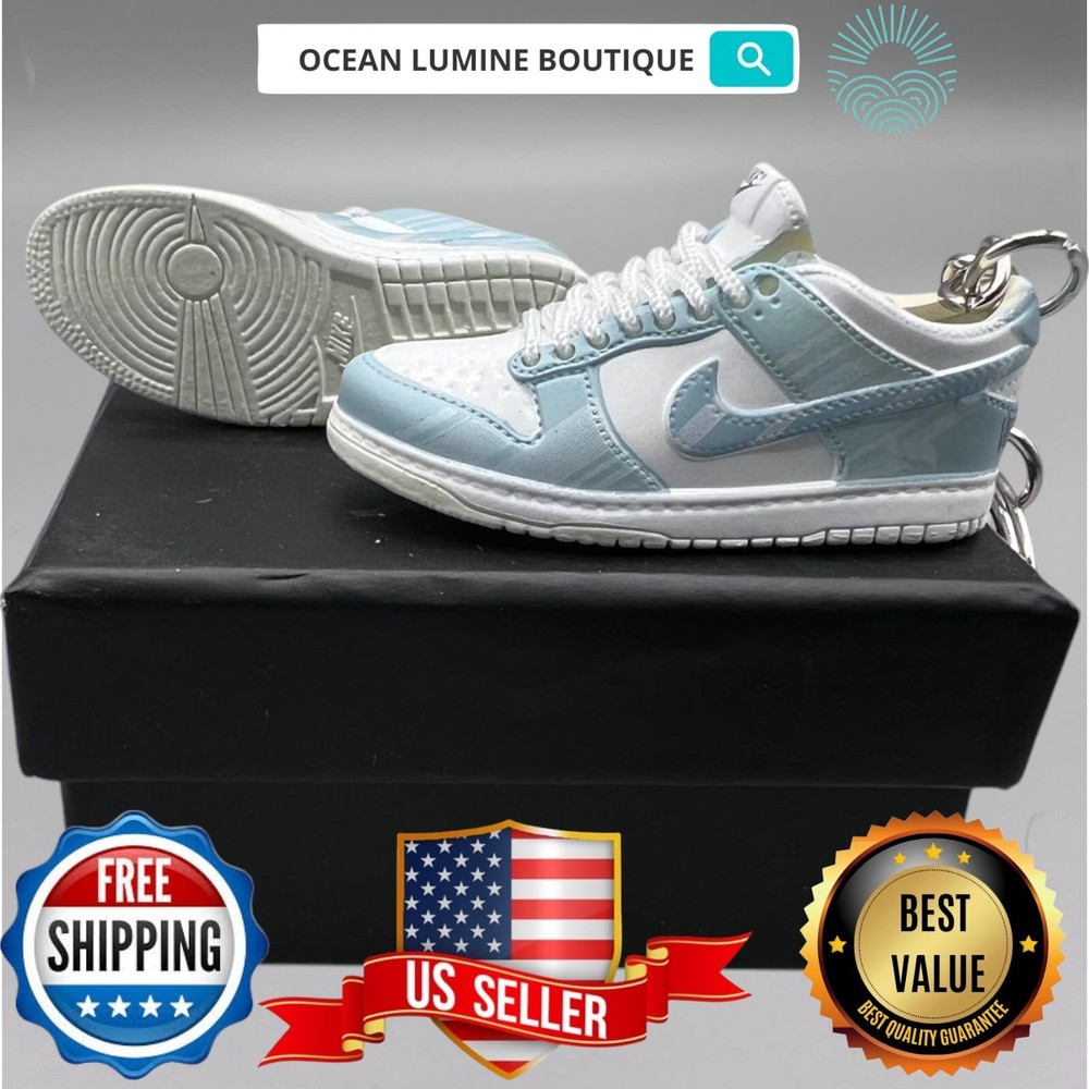 SB DUNK 3D Mini Sneaker Keychain, Jordan Sneaker Collectible, Box Options