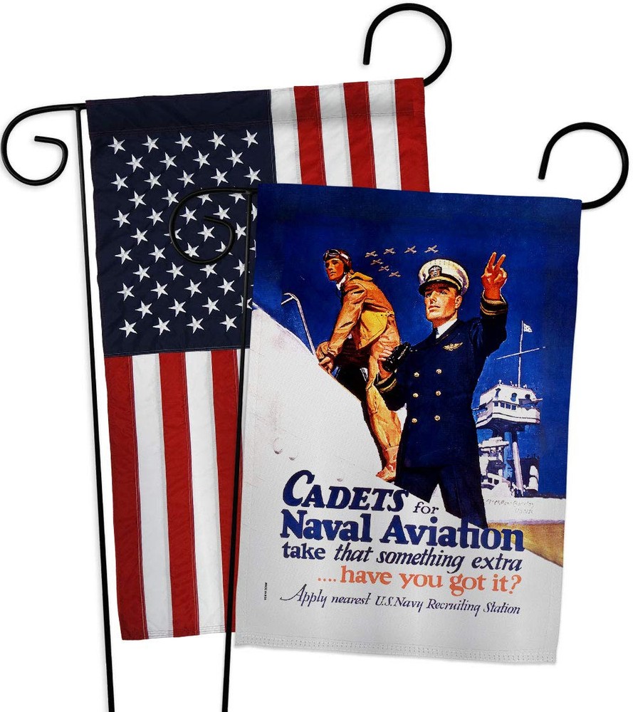 Cadets for Naval Aviation Garden Flag Pack Armed Forces Navy USN Seabee Unite...