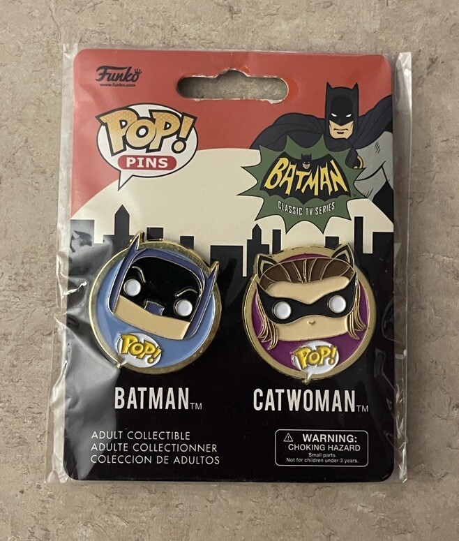 Pop! Pins DC Comics Batman and Catwoman Adult Collectibles Pins By Funko