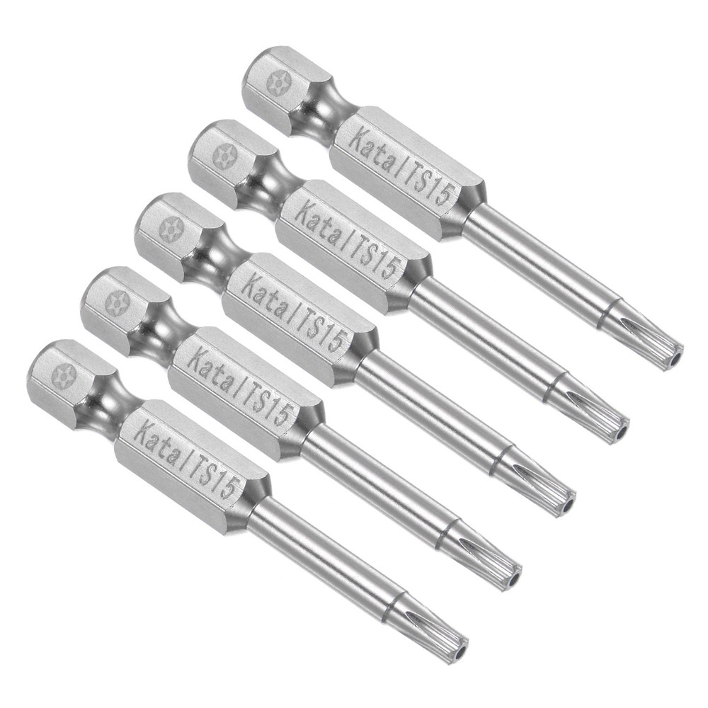 Magnetic T15 Torx Screwdriver Bits 5pcs S2 Steel 5-Point Star