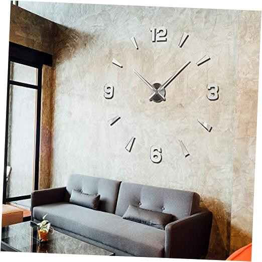DIY Wall Clock - Frameless 3D-Style Analog Timekeeper for Home, Living Room,