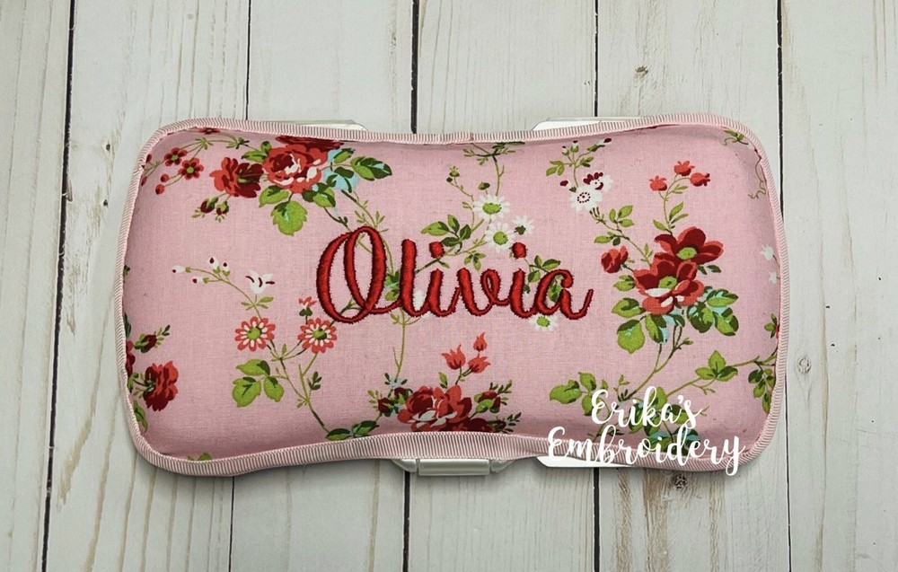 Boho Pink Floral Personalized Travel Wipe Case for Baby Shower Gifts & Nursery-image