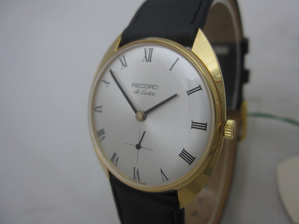NOS NEW SWISS MADE GOLD PLATED RECORD-LONGINES WATCH