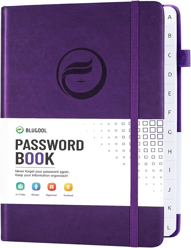 Password Book with Alphabetical Tabs, Hardcover Password Keeper, Password Notebo-image