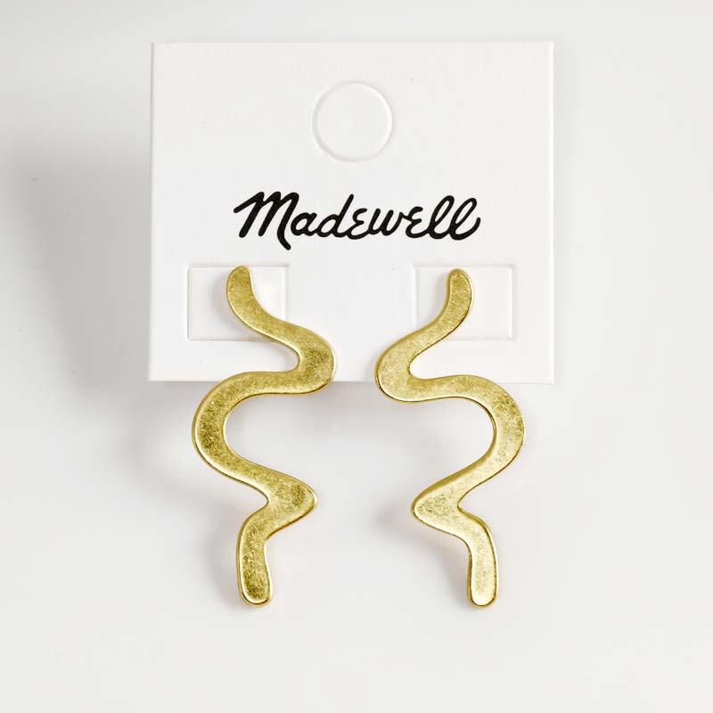 New MadeWell Snake Shape Stud Earrings Gift Vintage Women Party Holiday Jewelry