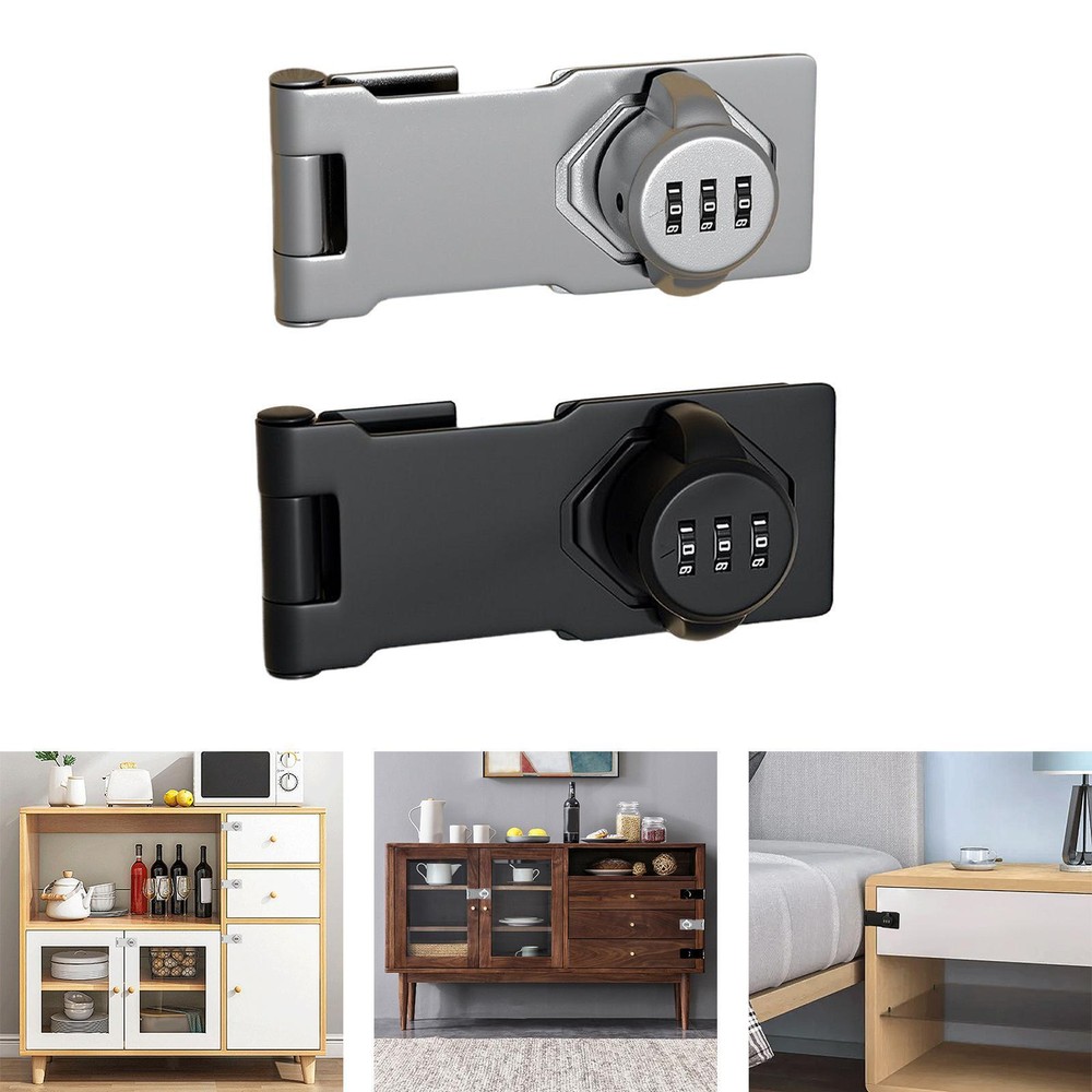 Mechanical Password Lock Cabinet, Password Slide Latch Lock Sliding Buckle,-image