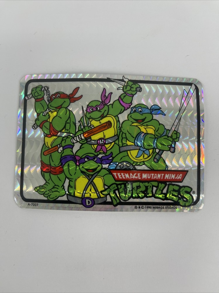 RARE Vintage 90s Teenage Mutant Ninja Turtles Vending Machine Prism Sticker
