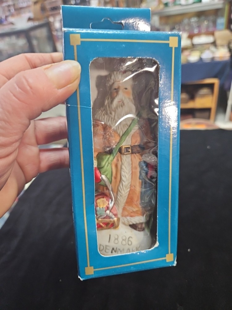 Vintage Old World Santa-DENMARK/1886 Porcelain Christmas Figurine In Box #10