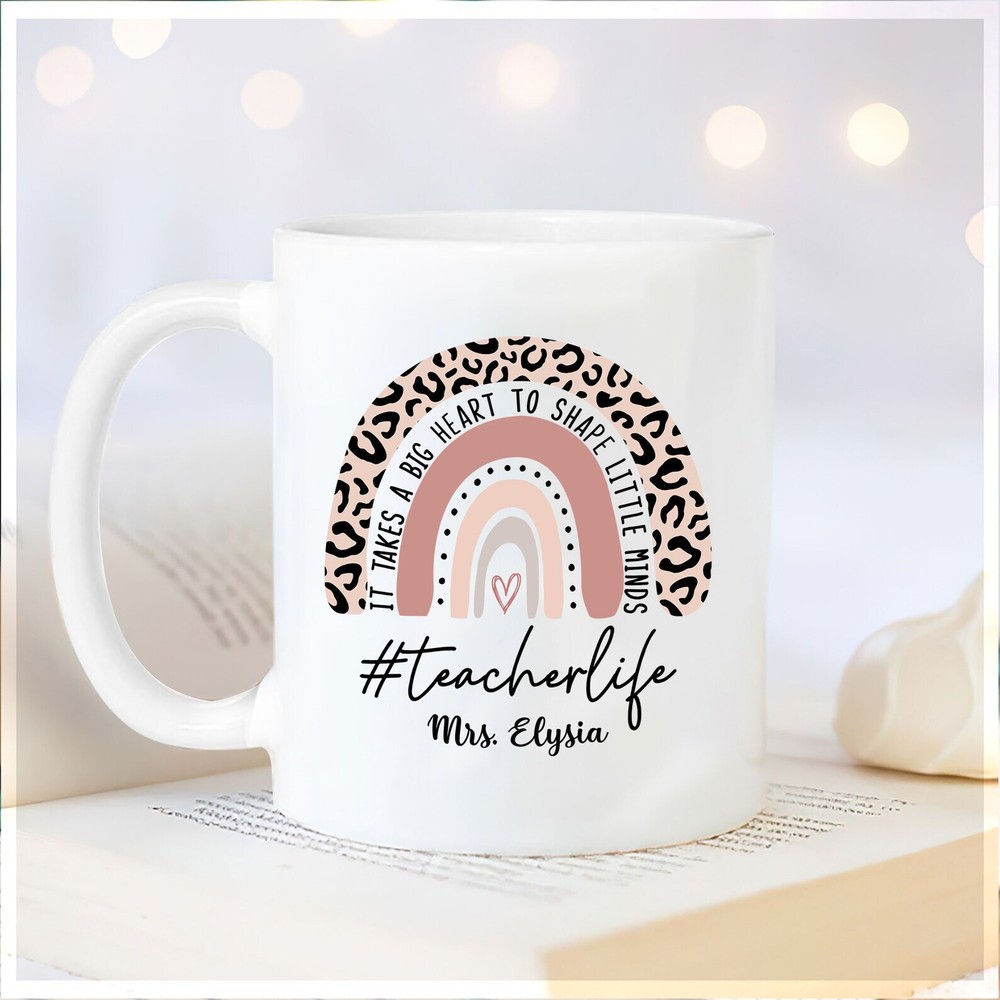 Teacher Appreciation Gifts Personalized Teacher Mug It Takes A Big Heart To
