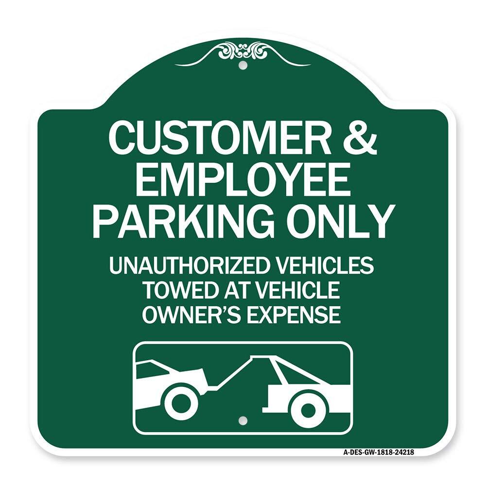 Designer Series Sign - Customer and Employee Parking Only, Unauthorized Vehic...-image