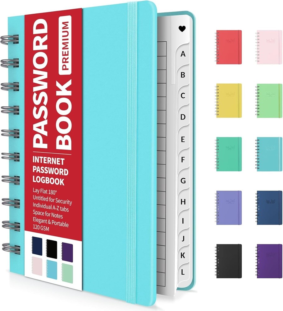 Password Book with Individual Alphabetical Tabs, 4
