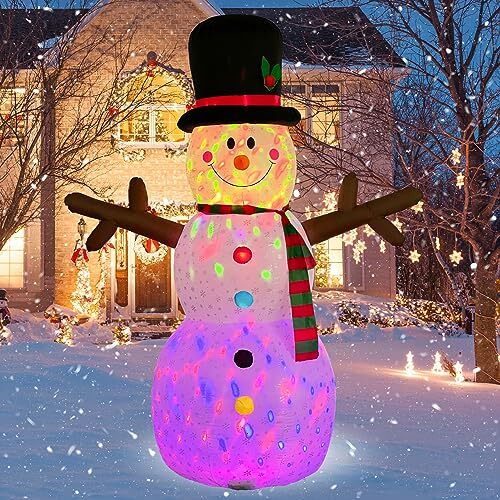 Snowman Inflatable Christmas Yard Decorations 8ft Giant Frosty Blow Up Snowman