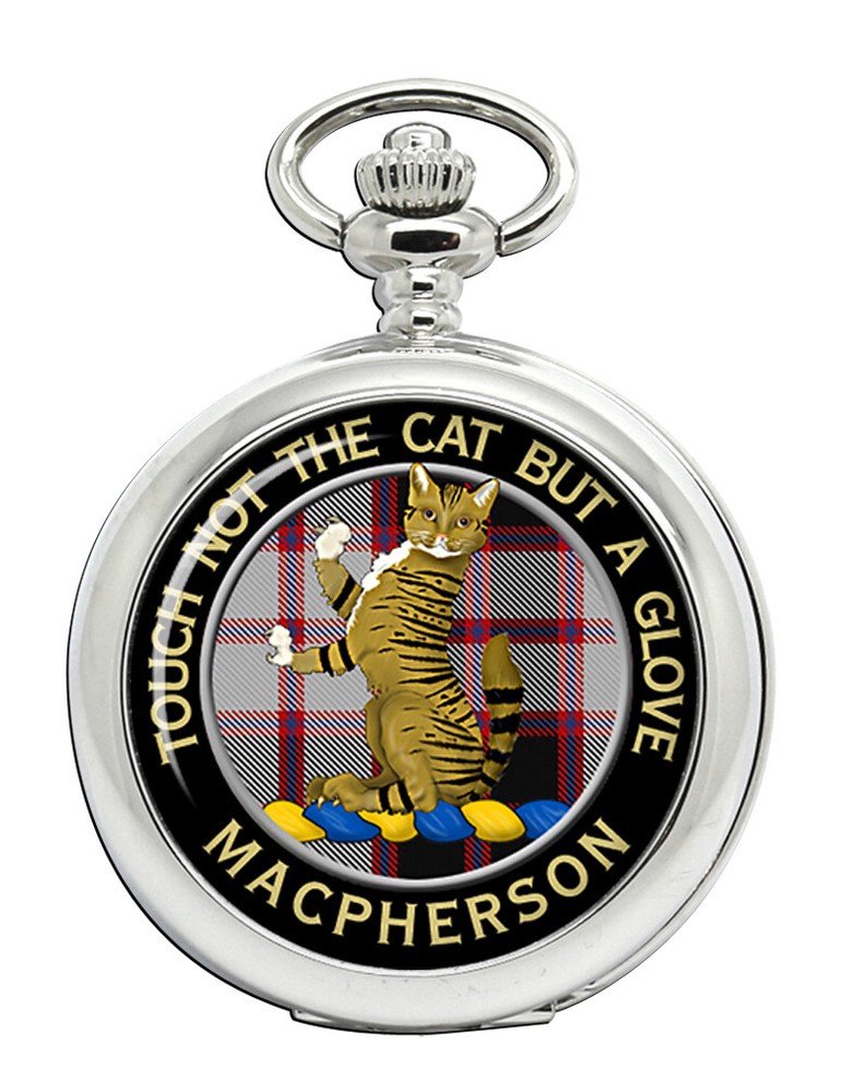 Scottish Clan Macpherson Engraved Pocket Watch