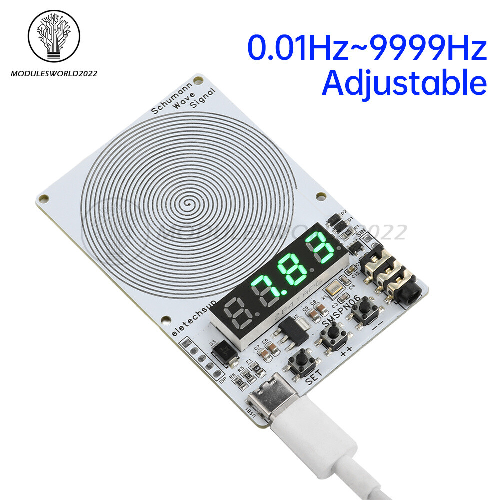 Adjustable 0.01Hz~9999Hz Frequency Schumann Wave Generator 4Bit Digital Display-