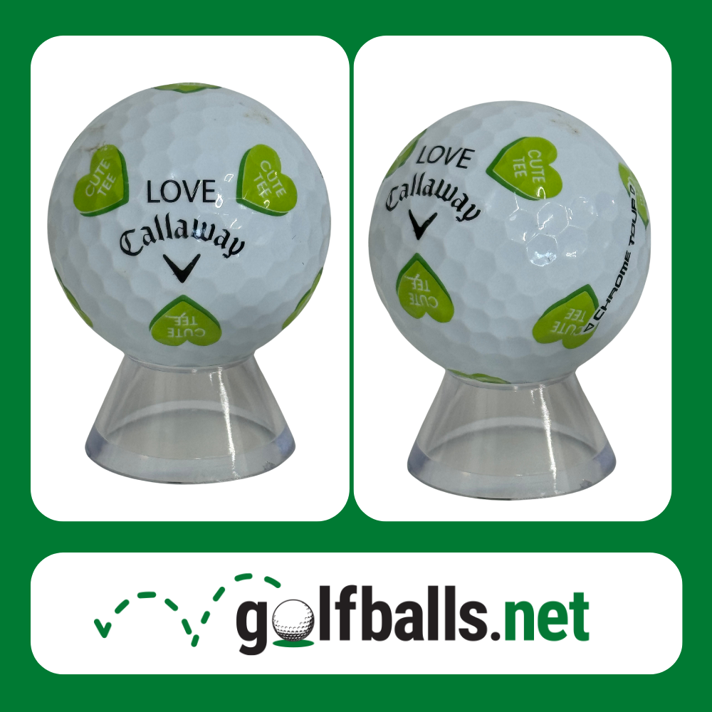 Limited Edition Callaway Chrome Tour Truvis Green Valentine's Golf Balls 4A