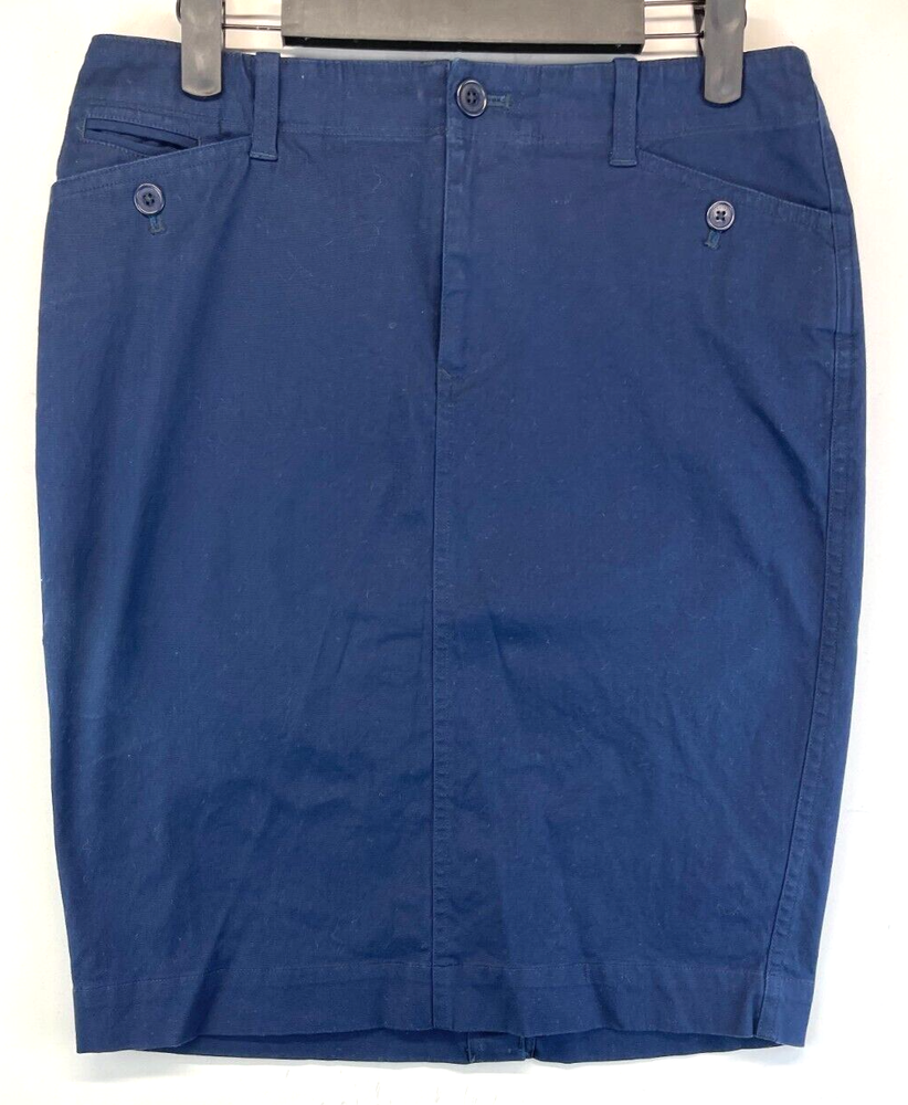 Lauren Ralph Lauren Skirt - Womens Size 2 - Navy Blue - Pockets - Stretch (2117)