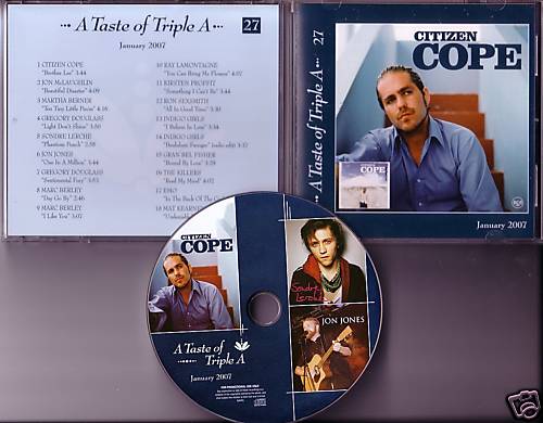 Triple A 27 PROMO CD CITIZEN COPE Indigo Girl KILLERS Mat Kearney RAY LAMONTAGNE