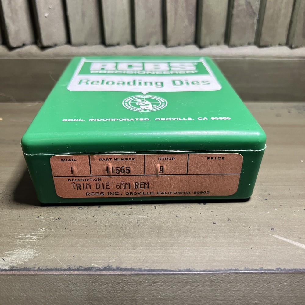 Factory RCBS 6MM Remington trim die w/ case #11565