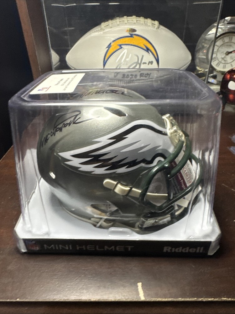 Vince Papale Eagles Autographed Signed Flash Alternate Mini Helmet w/JSA COA-image