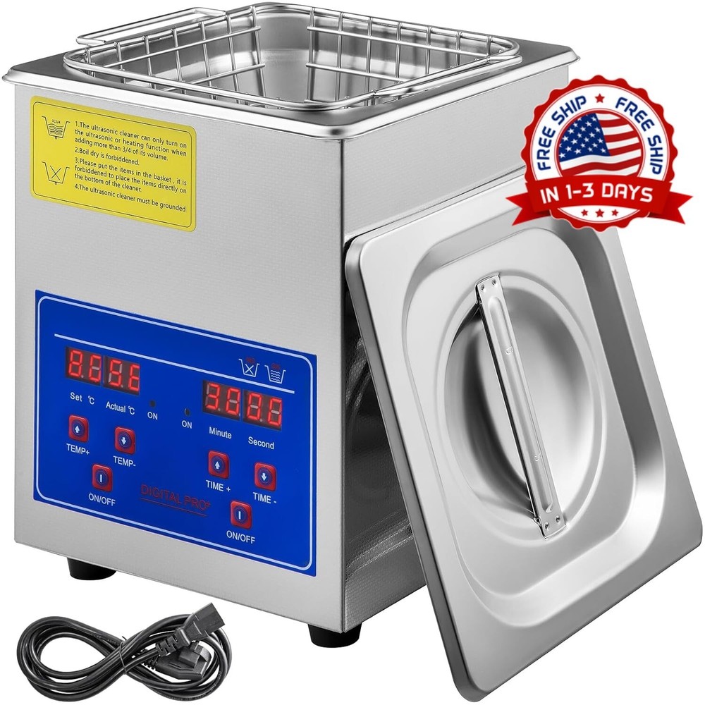Profesional Limpiador Ultrasonico 2L para Joyas Gafas y Relojes