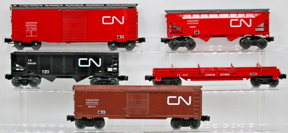 O Scale Trains Custom Canadian National Lionel/MTH Freight Car Set of 5 (Unique)
