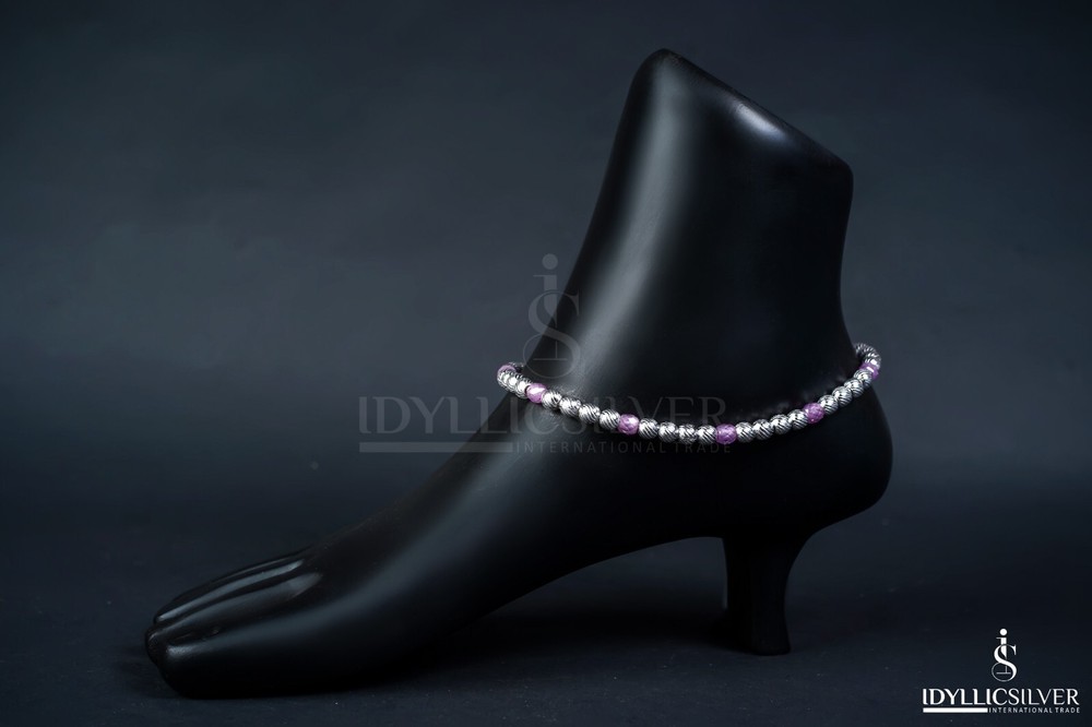 925 Sterling Silver 44 gm Ladies/Girls Payal Anklet-image