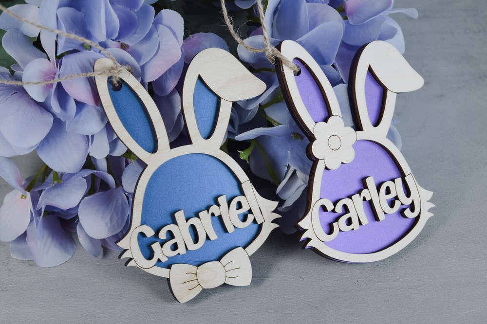 Custom Easter Basket Name Tag for Kids - Personalize with Any Name  -image
