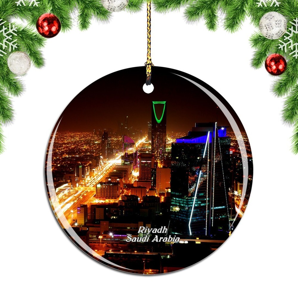 Kingdom Centre Tower Riyadh Saudi Arabia Christmas ornament city travel souvenir