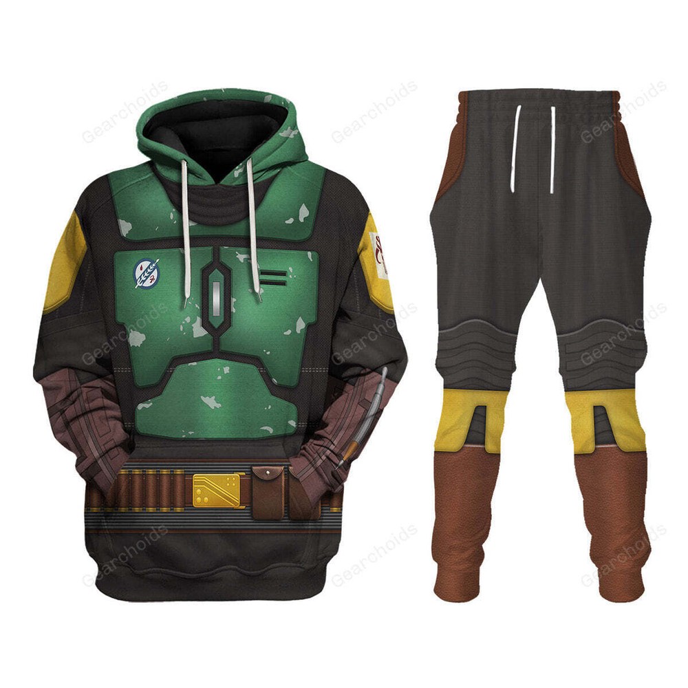 Star Wars Boba Fett Costume Hoodie Sweatshirt Sweatpants Set SWHS42