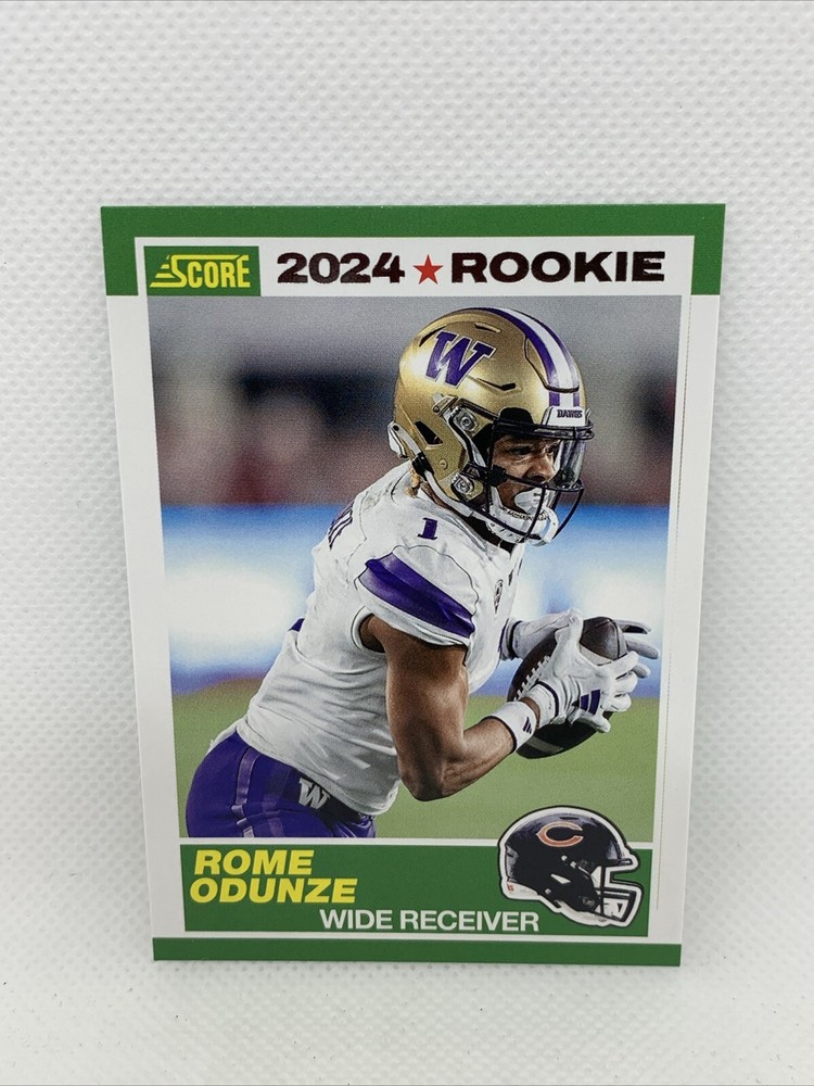 Rome Odunze 2024 Score Football 1989 Throwback RC #9 Chicago Bears