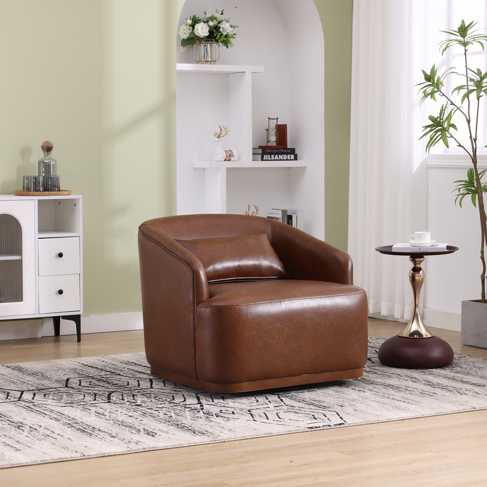 Coolmore 360 Swivel Barrel Accent Chair for Living Room Comfort