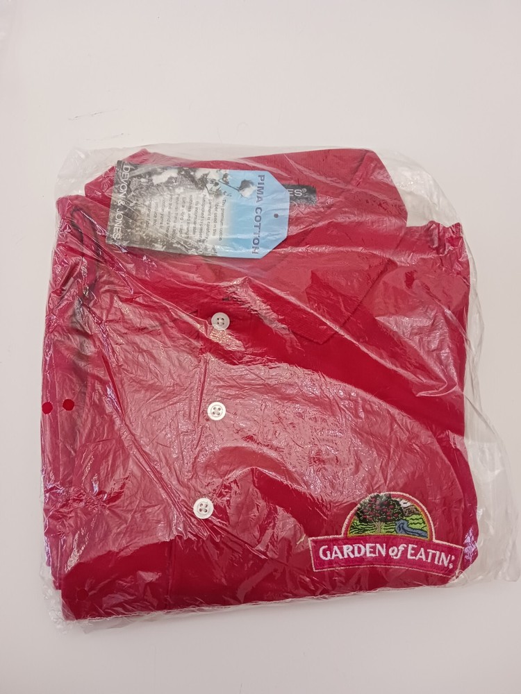 Devon & Jones XL Red Polo Short Sleeve Shirt Garden of Eatin NWT