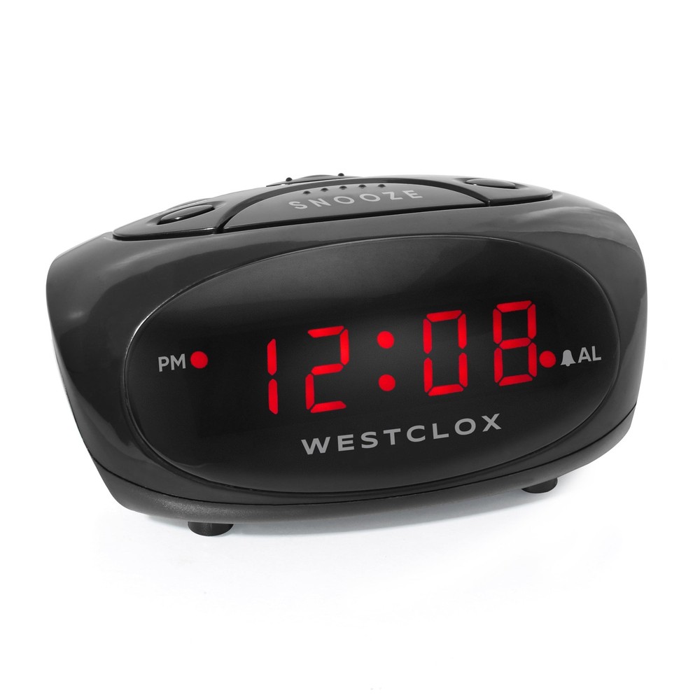 Black Super-Loud LED Electric Alarm Clock with Bright Display
