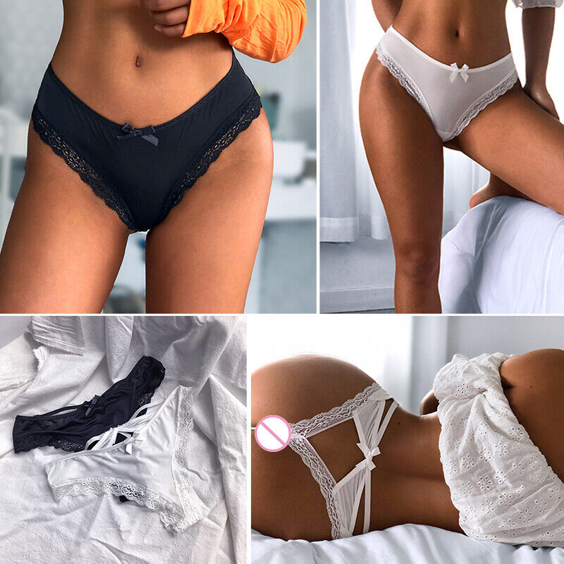 T-back Panties Thongs G-string Underwear Briefs String Hollow Out Bow Sexy Women