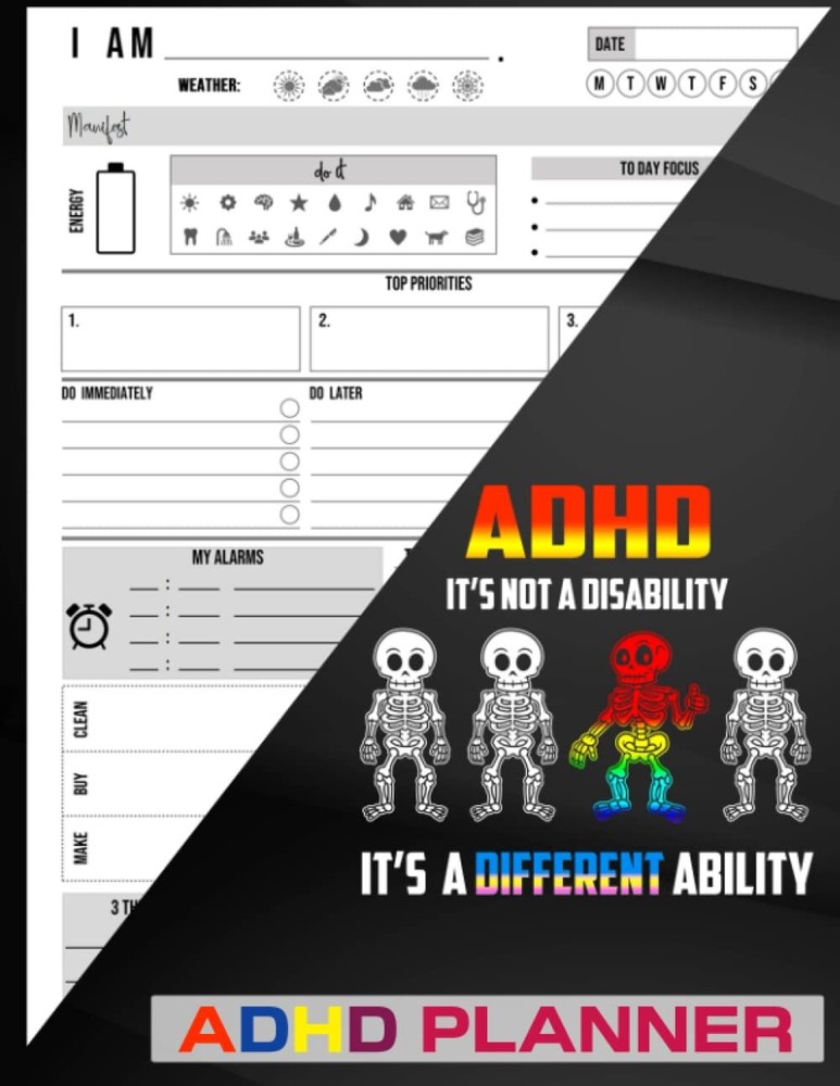 ADHD Planner: The Undated Weekly Daily Schedule Organizer Tracker Journal Fo...