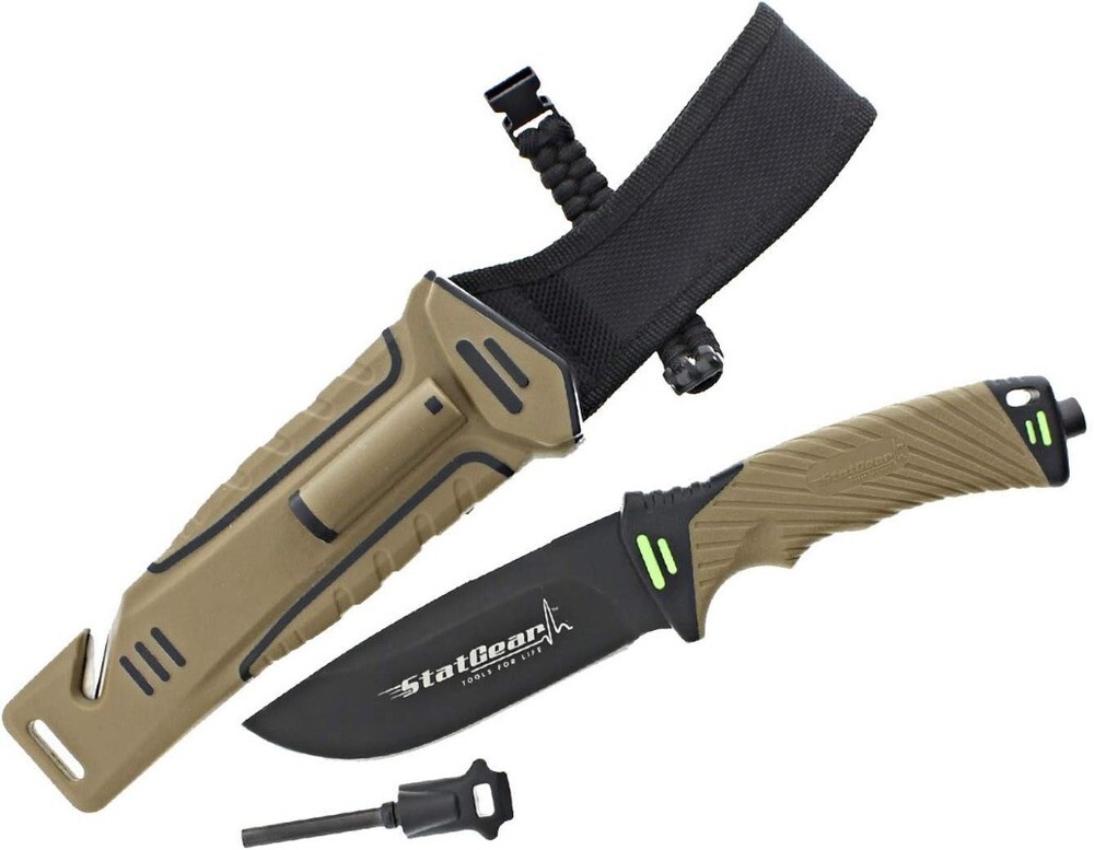 StatGear Surviv-All Fixed-Blade Bowie Knife with Sheath