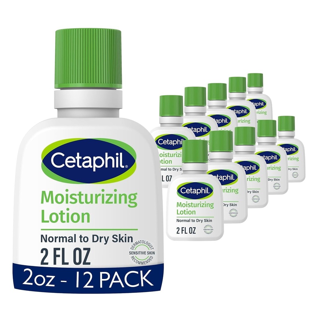 Cetaphil Face & Body Moisturizer, Hydrating Moisturizing Lotion 2oz x 12 Pack