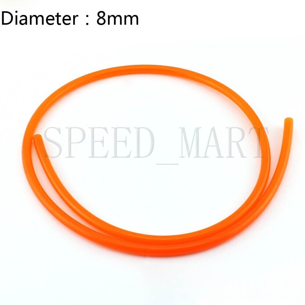 8mm Smooth PU Round Strap Propulsion Red Belt for Groove pulley Lathe