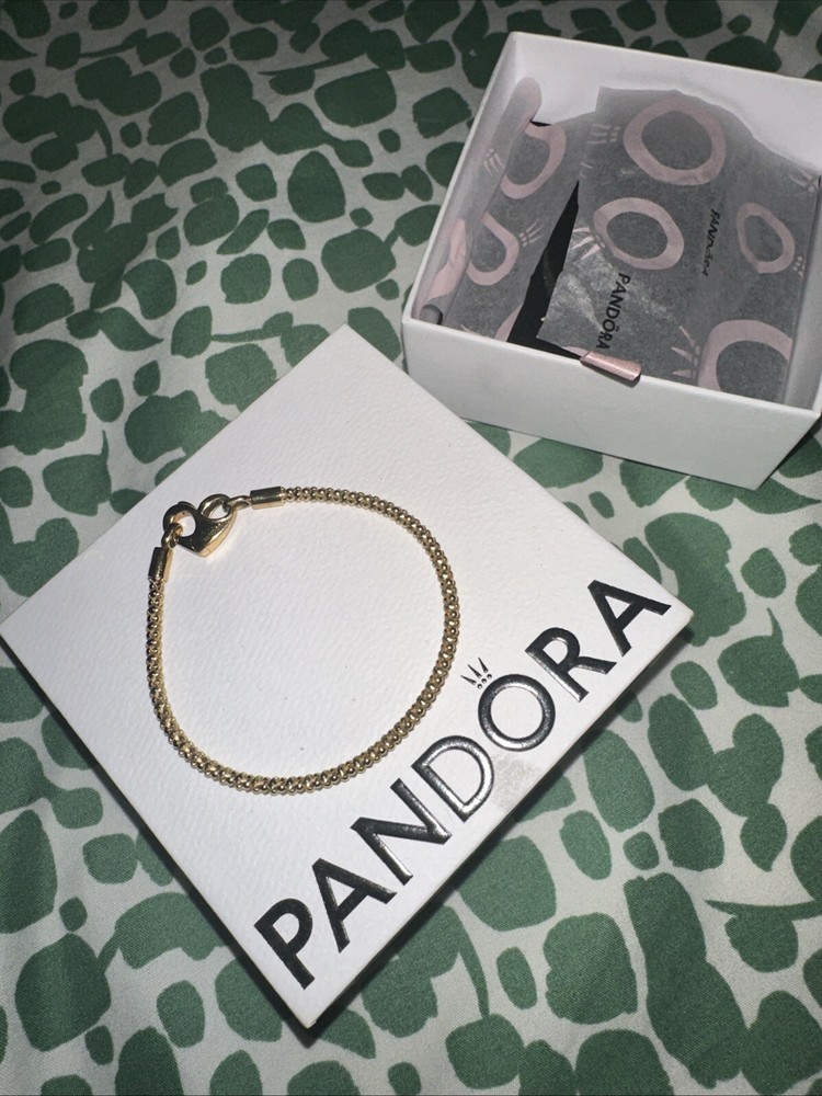 Pandora Gold-Tone Moments Studded Chain Bracelet with Sparkling Accents