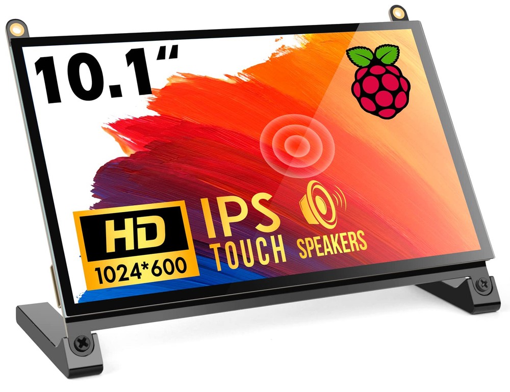 Raspberry Pi Screen, 10.1’’ Touchscreen Monitor, IPS FHD 1024×600,Responsive ...