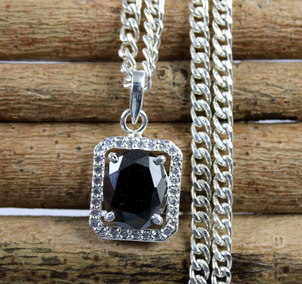 Certified 9.51 Ct Black Diamond Solitaire Oval Pendant Gift for Soulmate