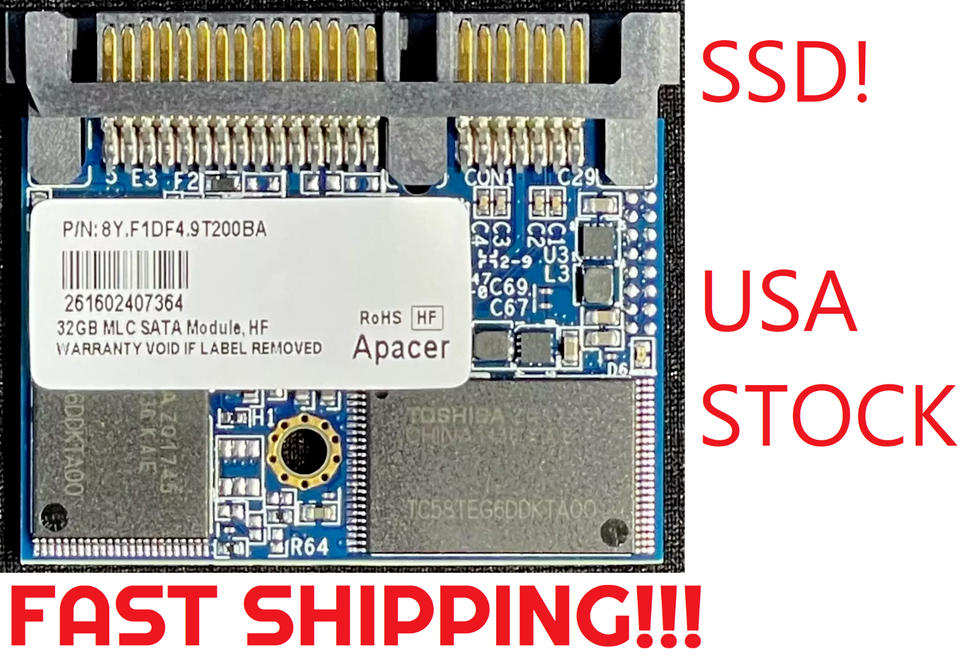 Apacer SSD 64GB MLC SATA Module Solid State Drive PN: 8Y.F1EG4.4T300BA Half Slim