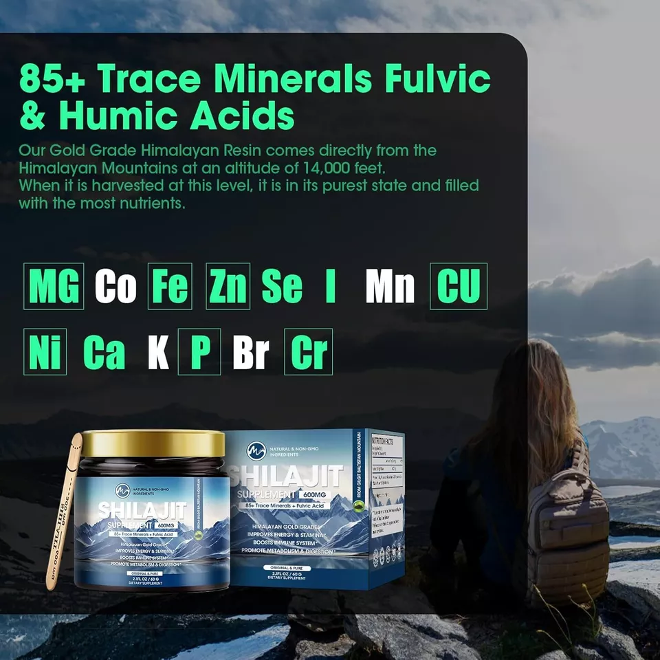 60g Pure Himalayan Shilajit, Soft Resin, Organic, Extremely Potent, Fulvic Acid