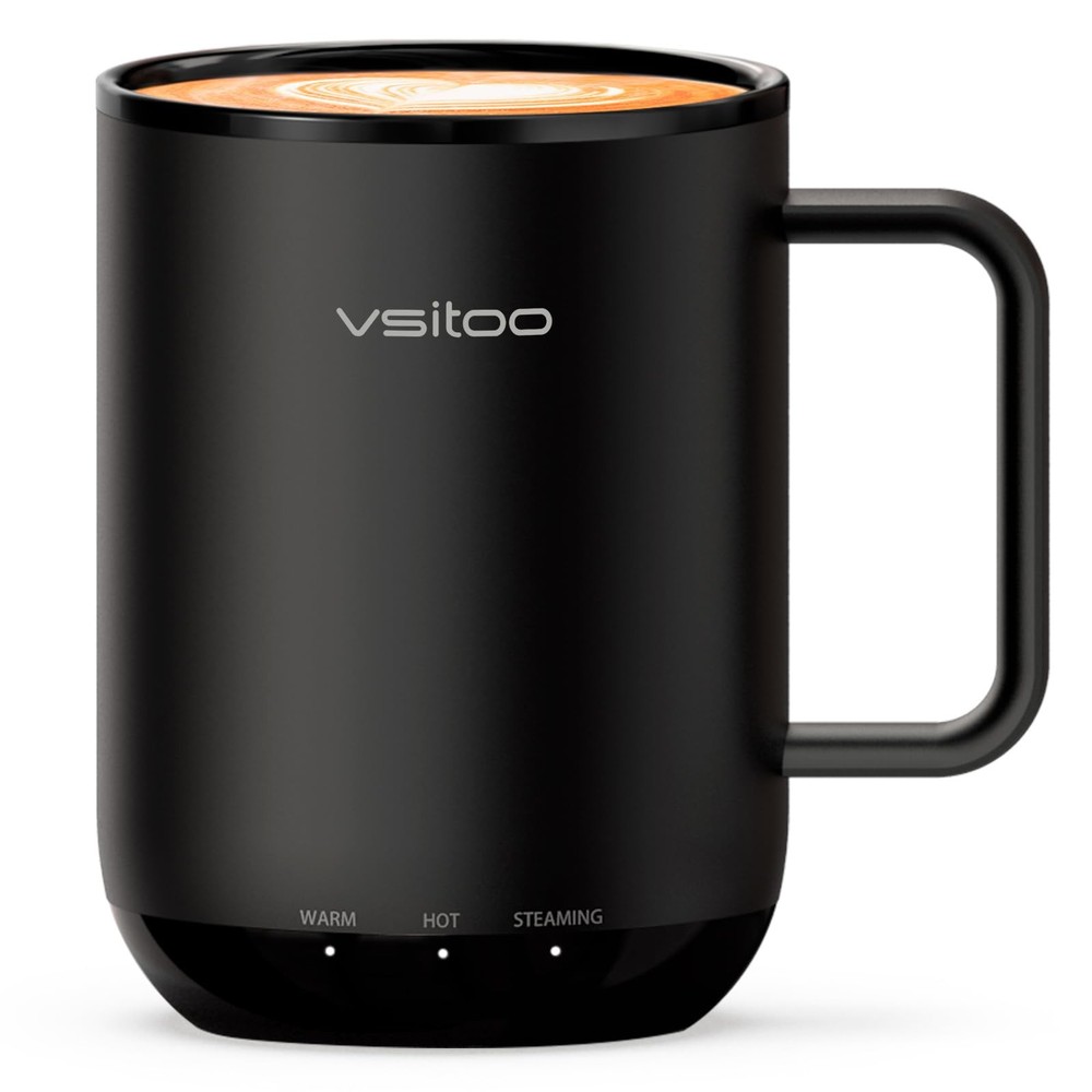 S3 Plus 14oz Smart Heated Coffee Mug with App and Button Temperature Control