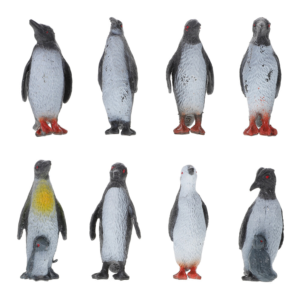 8 Pcs Penguin Slide Toy Figurines Gifts for Kids Imaginative Playthings