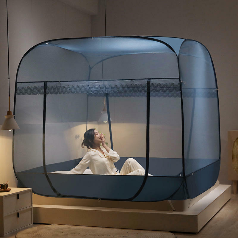 Outdoor Pastoral Mosquito Net Set Bed Canopy Auto Installment Netting Dust Proof-image