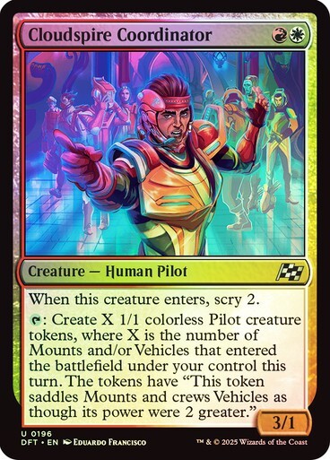 Cloudspire Coordinator 196 Foil NM MTG Aetherdrift Magic